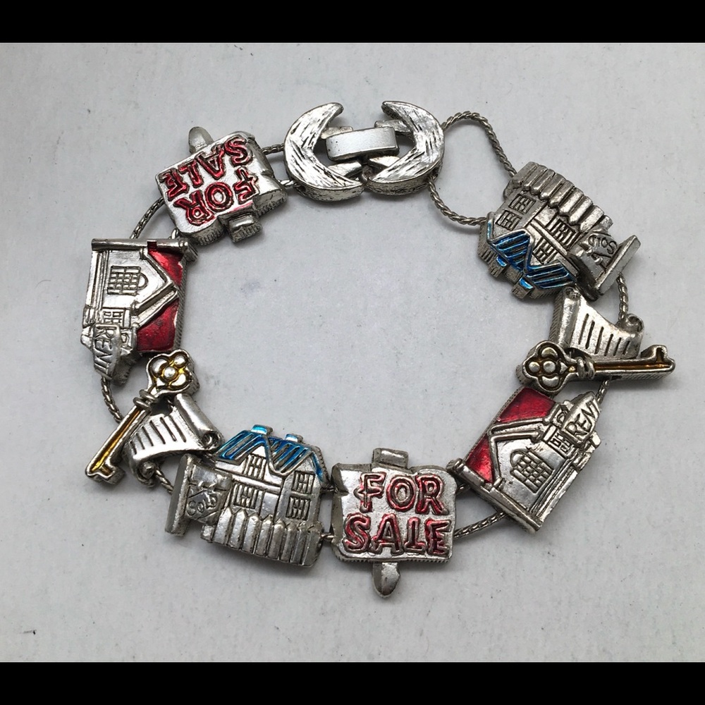 Vintage Real Estate Slide Bracelet